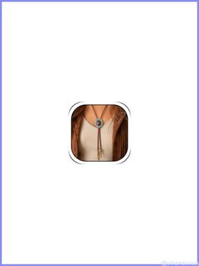 Turquoise Pendant Necklace Braided Rope Chain Boho Western Jewelry for Women